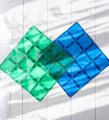 Connetix Magnetic plates - 2 Parts - Blue and Green