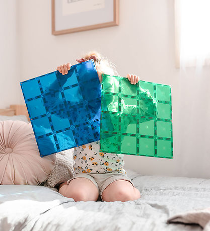 Connetix Magnetic plates - 2 Parts - Blue and Green