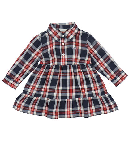 GANT Dress - Checked Flannel - Evening Blue
