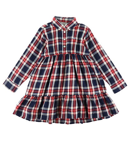 GANT Dress - Checked Flannel - Evening Blue