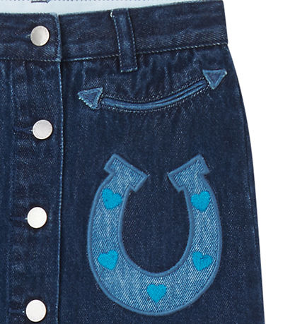 Stella McCartney Kids Skirt - Denim - Blue w. Horseshoe