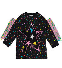 Stella McCartney Kids Sweatklänning - Svart m. Stjärnor Stella McCartney Kids Sweatklänning - Svart m. Stjärnor