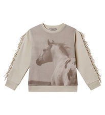 Stella McCartney Kids Sweatshirt - Cream w. Horse Stella McCartney Kids Sweatshirt - Cream w. Horse