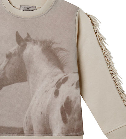 Stella McCartney Kids Sweatshirt - Creme m. Pferd