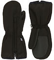 Color Kids Mittens w. Zipper - Softshell - Black Color Kids Mittens w. Zipper - Softshell - Black