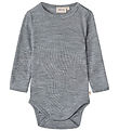 Wheat Bodysuit L/æ - Wool - Lucca - Melange Grey Wheat Bodysuit L/æ - Wool - Lucca - Melange Grey