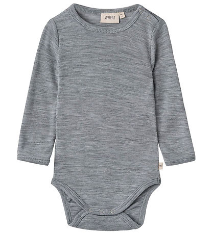 Wheat Bodysuit L/æ - Wool - Lucca - Melange Grey