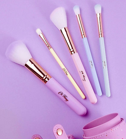 Oh Flossy Makeup Brushes - 5 pcs - Rainbow