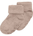 Minymo Sokken - Rib - 2-pack - Silver Nerts Melange