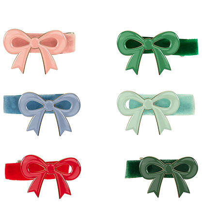 Meri Meri Hårspenner - 6-pack - Emalje - 4 cm - Sløyfer
