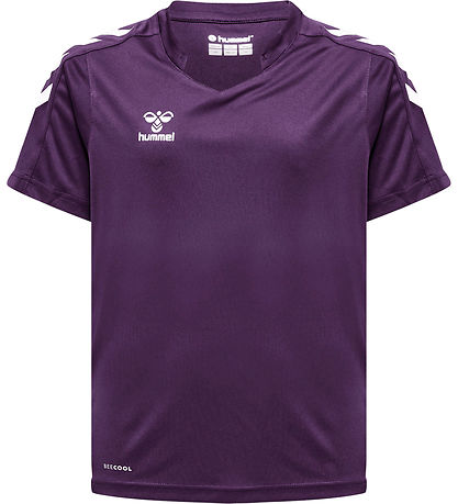 Hummel T-shirt - hmlCore XK Poly - Acai/White