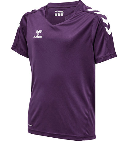 Hummel T-shirt - hmlCore XK Poly - Acai/White