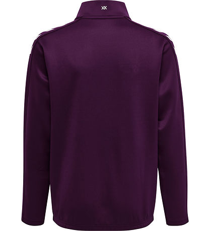 Hummel Sweatshirt - hmlCore XK Half Zip Poly - Acai/White