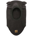 Mikk-Line Balaclava - Wool - Single Layer - Dark Brown Melange w Mikk-Line Balaclava - Wool - Single Layer - Dark Brown Melange w