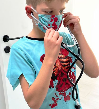 Smiffys Kostuum - Zombie Surgeon - Blauw