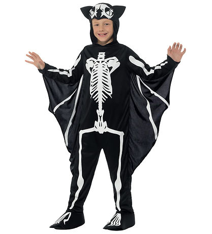 Smiffys Maskeradkläder - Bat Skeleton - Svart/Vit