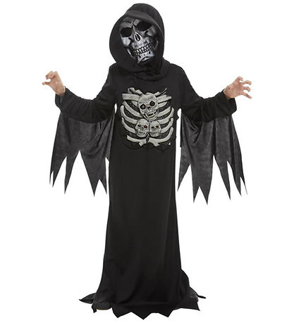 Smiffys Costume - Skeleton Reaper - Black