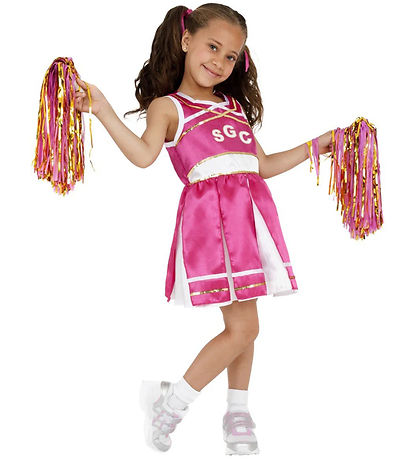 Smiffys Maskeradkläder - Cheerleader - Rosa