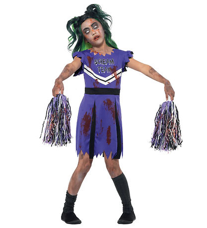 Smiffys Kostüm - Dark Cheerleader - Lila/Schwarz Smiffys Kostüm - Dark Cheerleader - Lila/Schwarz
