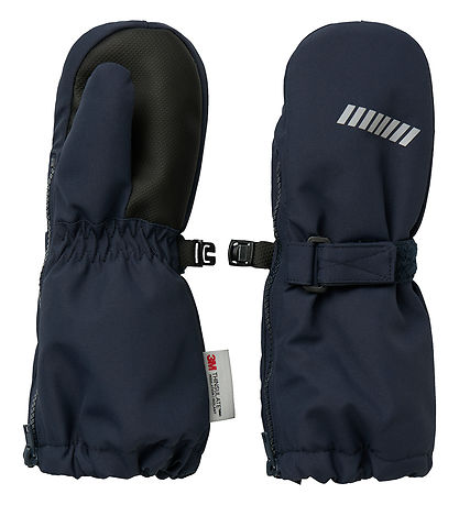 Name It Fäustlinge m. Fleece - NmnSnow10 - Dark Sapphire m. Reiß