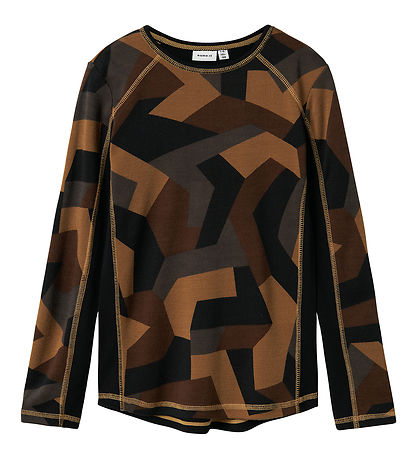 Name It Blouse - Wool - Black/Aop Name It Blouse - Wool - Black/Aop