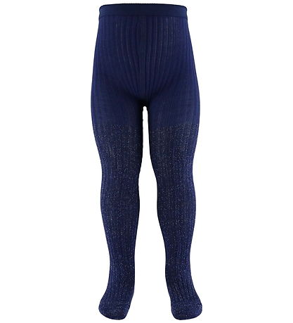 Molo Strumpfhosen - Glitter Rib - Warm Blue