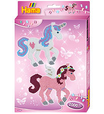 Hama Midi Beads - 2000 pcs - DIY Clip Toy - Unicorns Hama Midi Beads - 2000 pcs - DIY Clip Toy - Unicorns