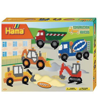 Hama Midi Lahjapaketti - 4000 kpl - Construction Ajoneuvot