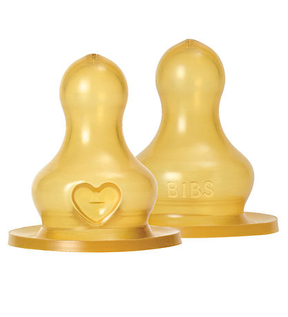 BIBS Bottle teat - 2-Pack - Slow Flow - Natural Rubber BIBS Bottle teat - 2-Pack - Slow Flow - Natural Rubber