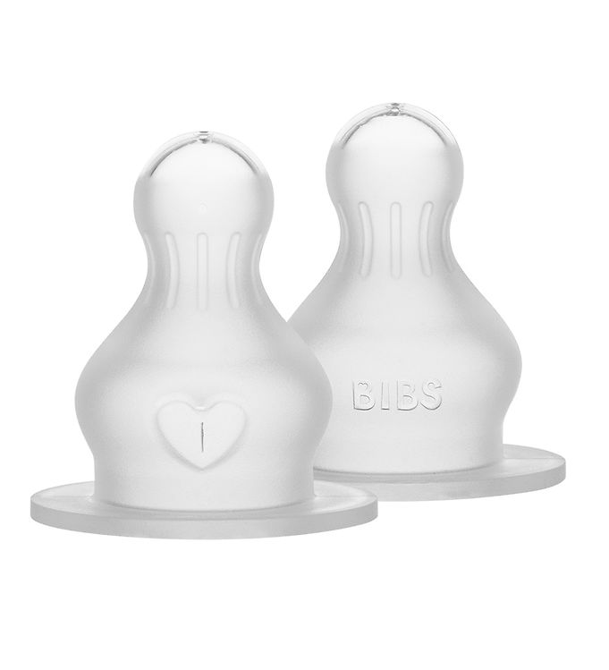 BIBS Flasknappar - 2-pack - Fast Flow - Silikon