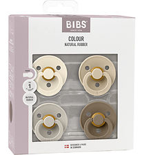 BIBS Colour Pacifiers - Size 1 - 4-Pack - Round - Vanilla Mix BIBS Colour Pacifiers - Size 1 - 4-Pack - Round - Vanilla Mix