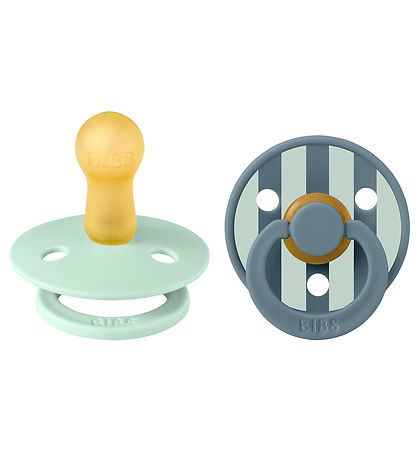BIBS Colour Pacifiers - Size 1 - 2-Pack - Round - Nordic Mint/Pe BIBS Colour Pacifiers - Size 1 - 2-Pack - Round - Nordic Mint/Pe