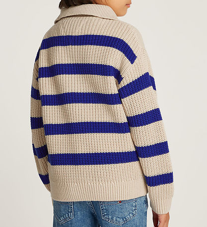 Tommy Hilfiger Blouse - Knitted - Wedge Blue Stripe Classic+ Bei