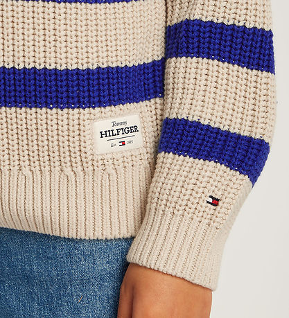 Tommy Hilfiger Blouse - Knitted - Wedge Blue Stripe Classic+ Bei