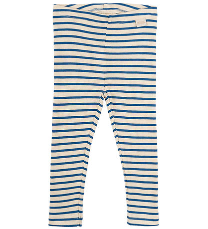 Petit Piao Leggings - Rib - Modal - Deep Cobalt/Dark Off White Petit Piao Leggings - Rib - Modal - Deep Cobalt/Dark Off White