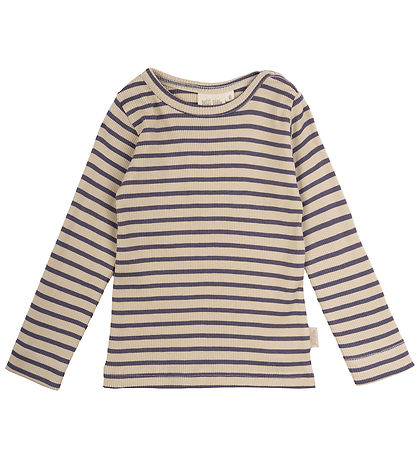 Petit Piao Blússa - Rib - Modal - Dusty Violet/Dark Off White Petit Piao Blússa - Rib - Modal - Dusty Violet/Dark Off White