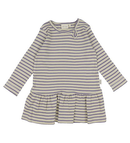 Petit Piao Dress - Rib - Modal - Dusty Violet/Dark Off White