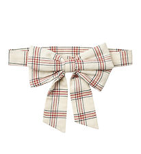 Wheat Belt w. Bow - Sonja - Eggshell Check Wheat Belt w. Bow - Sonja - Eggshell Check