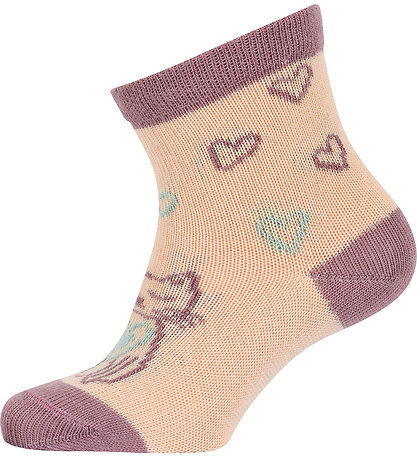 Melton Socks - CAT Love - Ivory Cream