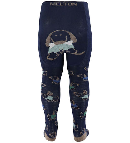 Melton Tights - Wool - Dog Fun - Peacoat Blue