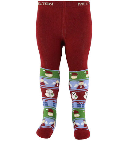 Melton Tights - Snowman - Sundried Tomato