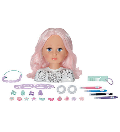 Baby Born Makeup head w. Accessories - Sister Styling Artist