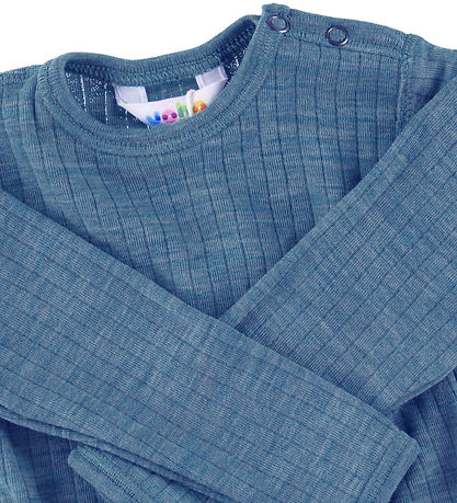 Joha Bodysuit L/æ - Wool - Denim Blue
