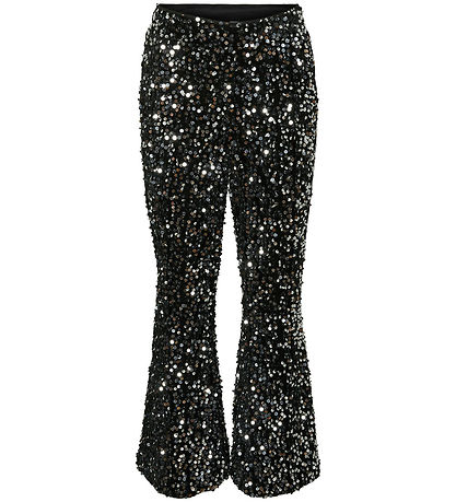 Vero Moda Girl Trousers - VmBella - Black/Silver Sequins