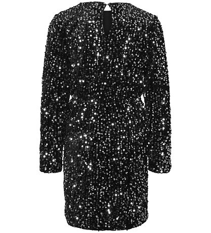 Vero Moda Girl Kjole - VmBella - Black/Sølv Paljetter