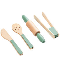 Sebra Holzspielzeug - Küchenutensilien-Set - Grün Sebra Holzspielzeug - Küchenutensilien-Set - Grün
