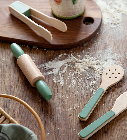 Sebra Holzspielzeug - Küchenutensilien-Set - Grün