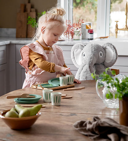 Sebra Wooden Toy - Dinner Set to 4 - Green