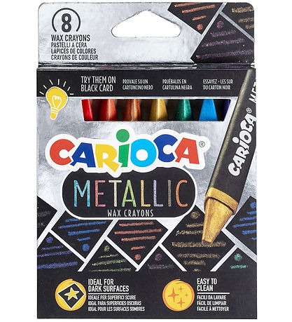 Carioca Wachsfarben - 8 st. - Metallic