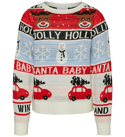 Vero Moda Girl Blouse - Knitted - VmHolly Jollyflakes - Birch/Ar